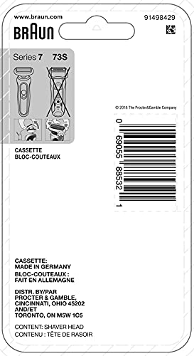 Braun Series 7 New Generation Electric Shaver 73s Replacement Head, Compatible with 7020s, 7025s, 7085cc, 7027cs, 7071cc and 7075cc Shavers