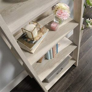 Sauder Trestle 5-Shelf Bookcase, Chalked Chestnut finish