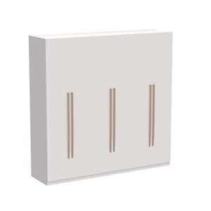 manhattan comfort gramercy contemporary modern freestanding wardrobe armoire closet, 82.48″, white