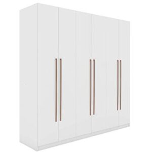 Manhattan Comfort Gramercy Contemporary Modern Freestanding Wardrobe Armoire Closet, 82.48", White