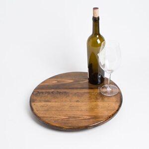 opus one crate lazy susan by alpine wine design, provincial finish