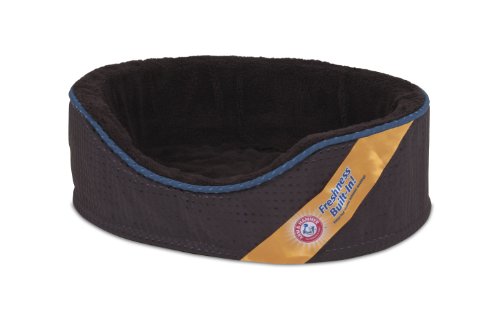 Petmate Arm & Hammer 80126 Assorted Plush/Suede Lounger for Pets, 23 by 17 by 7-Inch