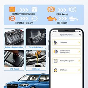 ANCEL BD300 OBD2 Scanner Bluetooth Fits for BMW Full System Code Reader Fits for BMW Diagnostic Tool with Battery Registration Tool Service EPB CBS ETC ABS Airbag & Powerful OBD2 Scanner for All Cars