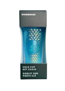 starbucks glacier blue studded ombre tumbler key chain cup