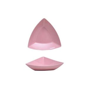 kowmcp dinner plates 1pcs household triangular plate can be used to place vegetables, grilled meat, pasta, fruit pies (color : pink)
