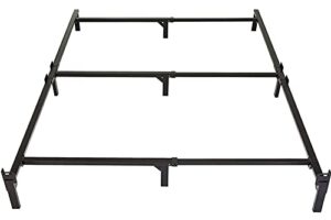 amazon basics metal bed frame, 9-leg base for box spring and mattress – full, 74.5 x 53.5-inches, tool-free easy assembly