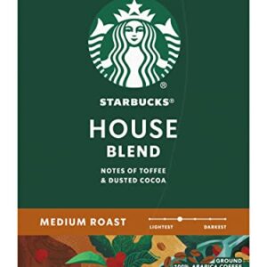 Starbucks Coffee K-Cup Pods, House Blend, Medium Roast Coffee, Notes of Toffee & Dusted Cocoa, Keurig Genuine K-Cup Pods, 10 CT K-Cups/Box (Pack of 3 Boxes)