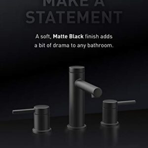 Moen Gibson Matte Black Pressure Balancing Eco-Performance Modern Tub and Shower Trim, Featuring Single Function Shower Head, Shower Handle, and Tub Spout (Posi-Temp Valve Required), T2903EPBL