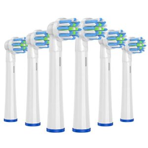 replacement heads compatible with oral b braun, sensitive electric toothbrush heads precision refills for 7000, sensitive gum care, gentle clean, oralb pro 1000, 9600, 500, 3000, 8000, plus (6 count)