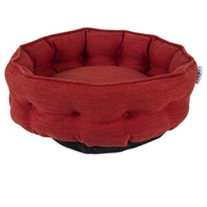 Petmate La-Z-Boy Ginger Cuddler Dog Bed, Paprika, 22" x 22"