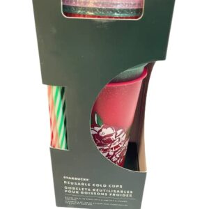 Starbucks Reusable Color Changing 5 Hot Cups - Limited Edition Holiday & Christmas Gift Hot Cups With Lids