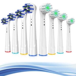 replacement toothbrush heads for oral b braun, 8 pack professional electric toothbrush heads, precision clean brush heads refill compatible with oral-b 7000/pro 1000/9600/ 5000/3000/8000 (8pack)
