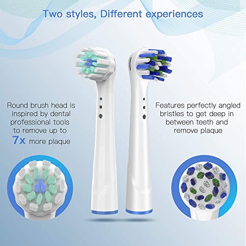 Replacement Toothbrush Heads for Oral B Braun, 8 Pack Professional Electric Toothbrush Heads, Precision Clean Brush Heads Refill Compatible with Oral-B 7000/Pro 1000/9600/ 5000/3000/8000 (8pack)