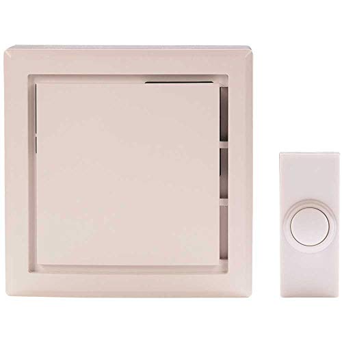 Hampton Bay Wireless Plug-In Door Bell Kit with 2-Push Buttons in White. HB-7731-03