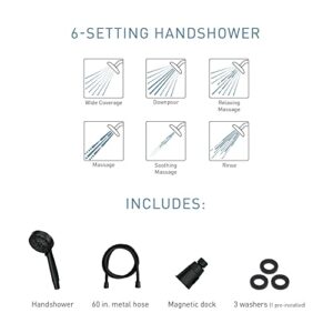 Moen 26100EPBL Engage Handshower with Magnetix Docking, Matte Black