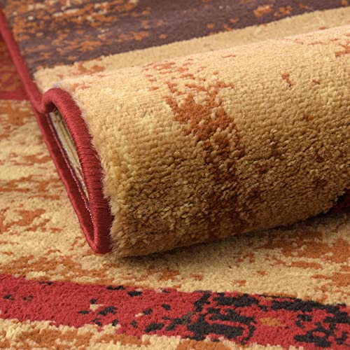 Rugs.com Cafe Collection Rug – 8' x 10' Multi Medium Rug Perfect for Living Rooms, Large Dining Rooms, Open Floorplans