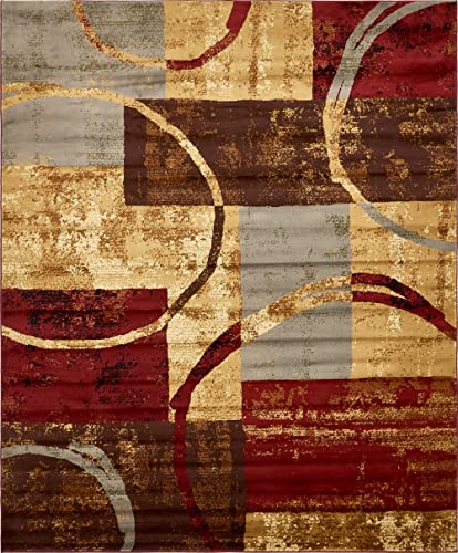 Rugs.com Cafe Collection Rug – 8' x 10' Multi Medium Rug Perfect for Living Rooms, Large Dining Rooms, Open Floorplans