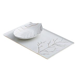 kowmcp dinner plates hotel restaurant home kitchen cold dish plate ceramic fruit cutlery plate (color : f)