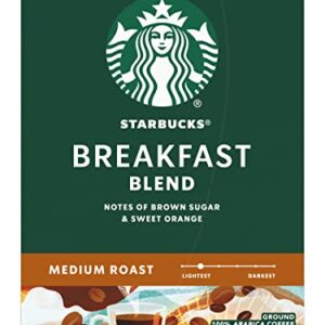 Starbucks Coffee K-Cup Pods, Breakfast Blend Medium Roast, Ground Coffee K-Cup Pods for Keurig Brewing System, 10 CT K-Cup Pods Per Box (Pack of 2 Boxes)