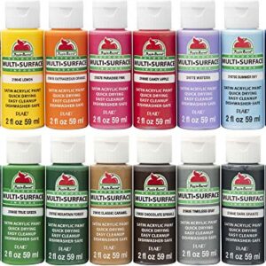 Apple Barrel Multi-Surface Paint Set, 16 Piece (2-Ounce), Colors