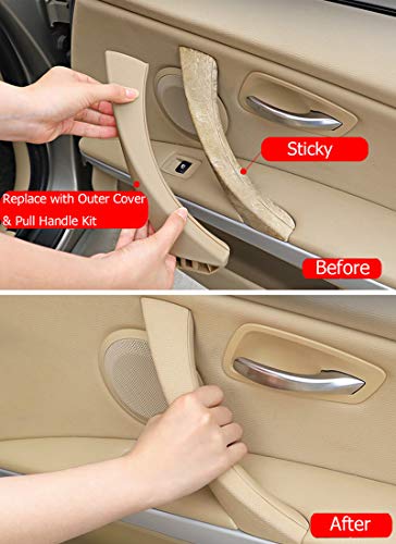 Jaronx for BMW 3 Series E90/E91 Door Handle Replacement Kit,Outer Cover+Door Pull Handle Passenger Door Handle for BMW 316 318 320 323 325 328 330 335 (2004-2011)(Right Side,Pull Handle+Outer Cover)