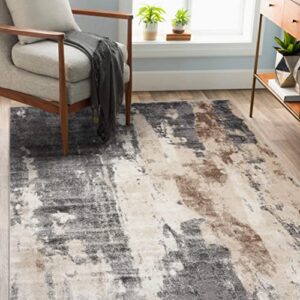 luxe weavers modern area rugs with abstract patterns 7681 – medium pile area rug, gray / 6 x 9