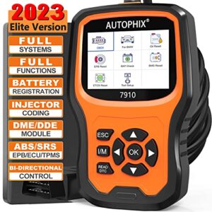 autophix 7910 elite full diagnostic tool compatible with bmw all service reset obd2 scanner all system code reader with bi-directional test battery registration for bmw after 1996 [2023 version]