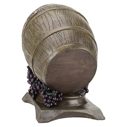 Wine Bottle Barrel Storage Organizer: Resin Wine Rack Countertop Wine Storage Holder Barrel Style Wine Champagne Single Bottle Holder Decorative Bottle Rack Floor Stand