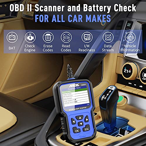 ANCEL BM500 All System OBD2 Scanner fit for BMW Mini, Car Diagnostic Scan Tool for Engine ABS SRS ESP SAS TCM 4WD Systems, with Battery Registration fit for BMW/CBS EPB ETC BMS PCM Oil Reset