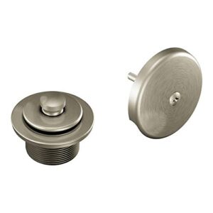 moen t90331bn push-n-lock tub and shower drain kit with 1.5 inch threads, brushed nickel