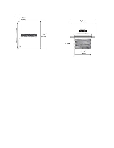 Moen T90331BN Push-N-Lock Tub and Shower Drain Kit with 1.5 Inch Threads, Brushed Nickel