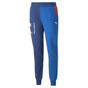 puma men’s standard bmw mms essentials fleece sweatpants, pro blue-m color 23, x-large