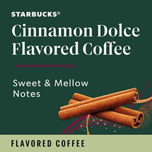 Starbucks Ground Coffee—Cinnamon Dolce Flavored Coffee—No Artificial Flavors—100% Arabica—6 bags (11 oz each)