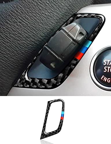 Car Key Frame Panel Cover Trim Carbon Fiber Sticker Decal fits for BMW X5 E70 X6 E71 2007 2008 2009 2010 2011 2012 2013 2014 Accessories