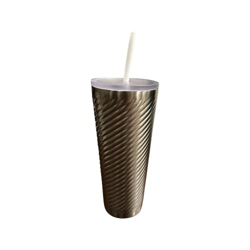 Starbucks Metallic ‘Candy Textured’ Spiral SS Tumbler 2022 Christmas (silver)