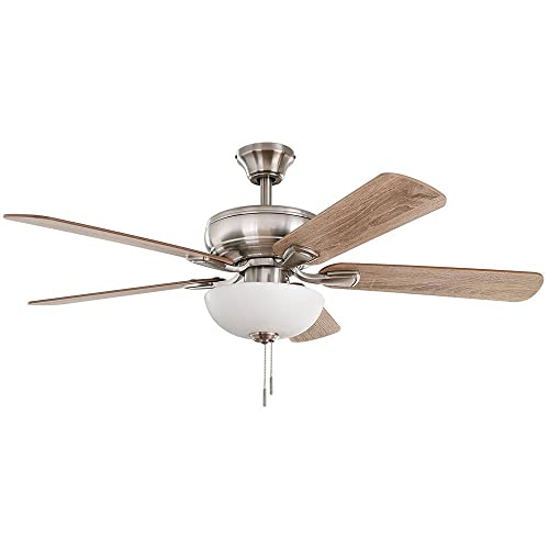 Hampton Bay Rothley II 52 in. Brushed Nickel LED Ceiling Fan with Light Kit