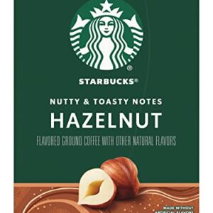 Starbucks Flavored Coffee K-Cup Pods, Hazelnut Flavored Coffee, Made without Artificial Flavors, Keurig Genuine K-Cup Pods, 10 CT K-Cups/Box (Pack of 2 Boxes)