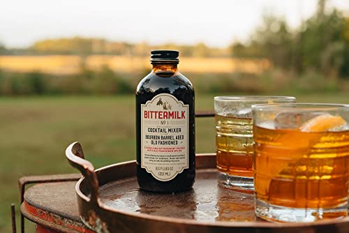 Bittermilk No.1 Bourbon Barrel Aged Old Fashioned Mix - All Natural Handcrafted Cocktail Mixer - Old Fashioned Syrup - More Complex than Bitters & Simple Syrup