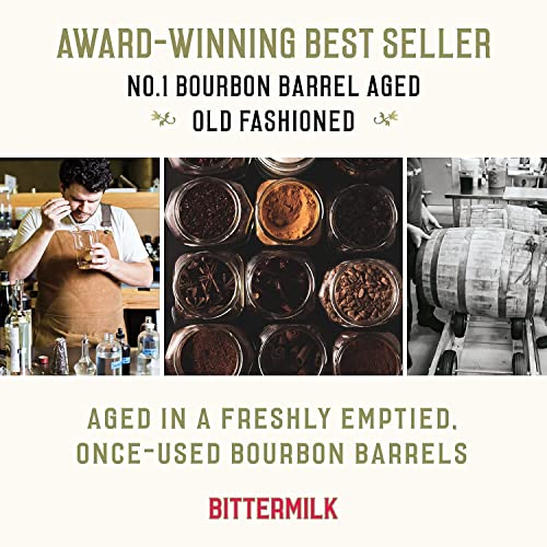 Bittermilk No.1 Bourbon Barrel Aged Old Fashioned Mix - All Natural Handcrafted Cocktail Mixer - Old Fashioned Syrup - More Complex than Bitters & Simple Syrup