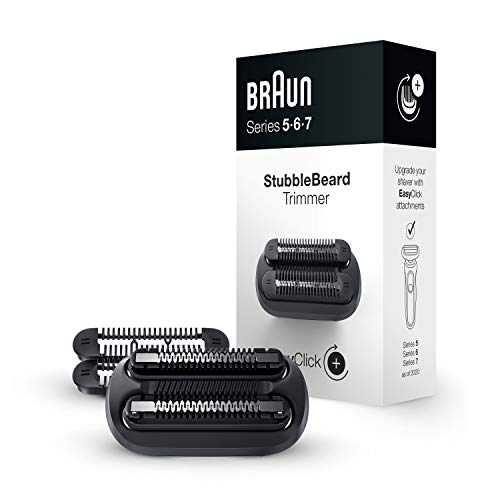 Braun EasyClick Stubble Beard Trimmer Attachment for Series 5, 6 and 7 Electric Shaver 5018s, 5020s, 6075cc, 7071cc, 7075cc, 7085cc, 7020s, 5050cs, 6020s, 6072cc, 7027cs