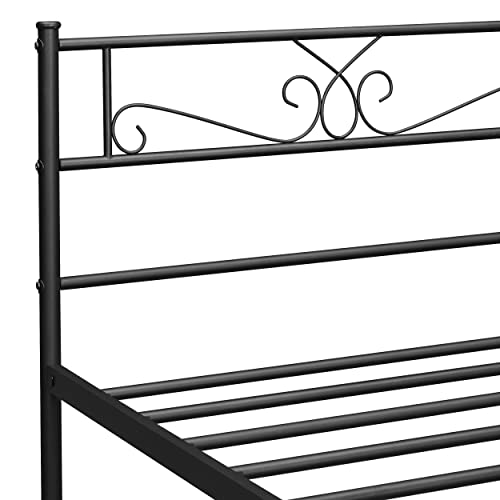 Yaheetech Twin XL Size Bed Frames/Metal Platform Bed with Headboard and Footboard/No Box Spring Needed/Easy Assembly, Black