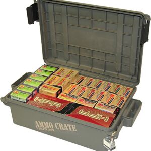 MTM ACR5-72 ACR5 Ammo Crate Utility Box, Brown, Medium&MTM ACR4-18 Ammo Crate Utility Box,Green,Medium