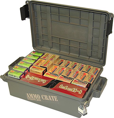 MTM ACR5-72 ACR5 Ammo Crate Utility Box, Brown, Medium&MTM ACR4-18 Ammo Crate Utility Box,Green,Medium