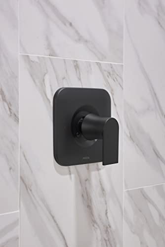 Moen Genta LX Matte Black Pressure-Balancing Modern Shower Trim, Bathroom Shower Lever Handle with Escutcheon, (Posi-Temp Valve Required), T2471BL