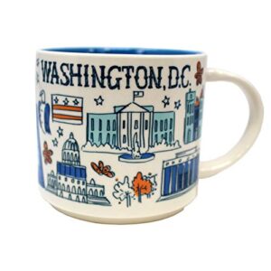 starbucks coffee 2018, been there series, washington dc mug, 14-ounce with gift box