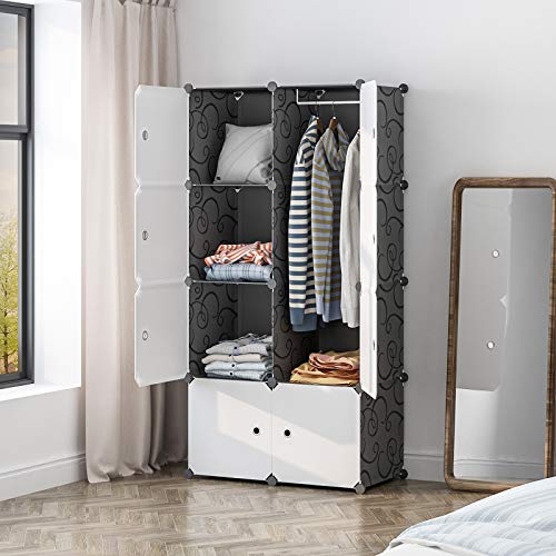 KOUSI Large Cube Storage -14"x18" Depth (8 Cubes) Organizer Shelves Clothes Dresser Closet Storage Organizer Cabinet Shelving Bookshelf Toy Organizer