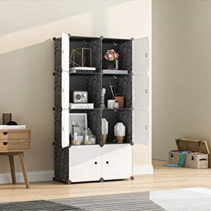 KOUSI Large Cube Storage -14"x18" Depth (8 Cubes) Organizer Shelves Clothes Dresser Closet Storage Organizer Cabinet Shelving Bookshelf Toy Organizer