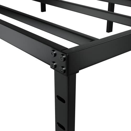 BetLife Full Size Bed Frame with Stronger Steel Slat Support/Upgrade 16 Inch High Non- Slip Platform Bed/Noise Free/No Box Spring Needed/Black