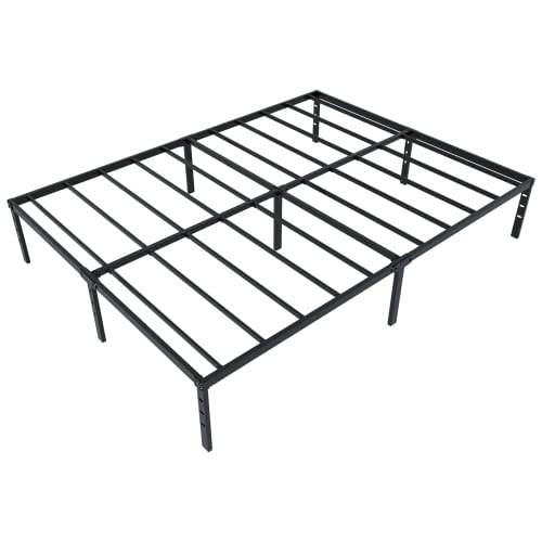 BetLife Full Size Bed Frame with Stronger Steel Slat Support/Upgrade 16 Inch High Non- Slip Platform Bed/Noise Free/No Box Spring Needed/Black