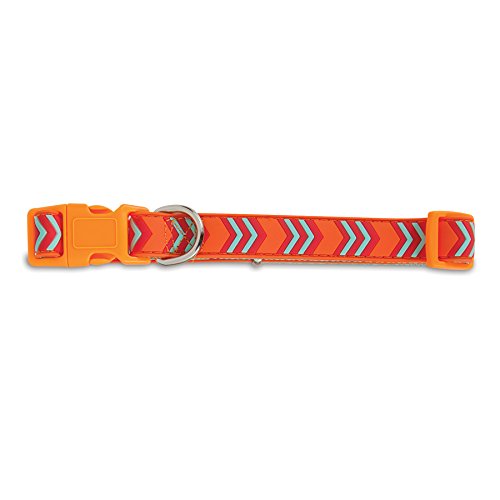 Doskocil Petmate Aspen Pet Products Petmate Rubber Collar, Chevron Orange, 3/4' x 14-20'